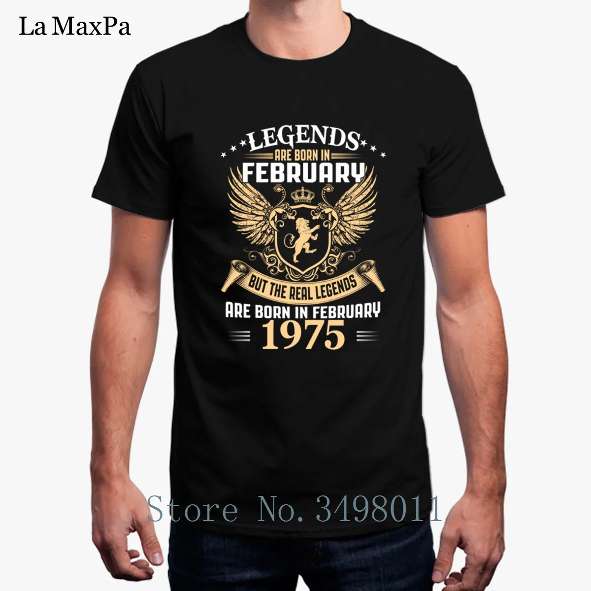 Kings Legends Born In February 1975 футболка для мужчин летняя хлопковая простая уличная одежда
