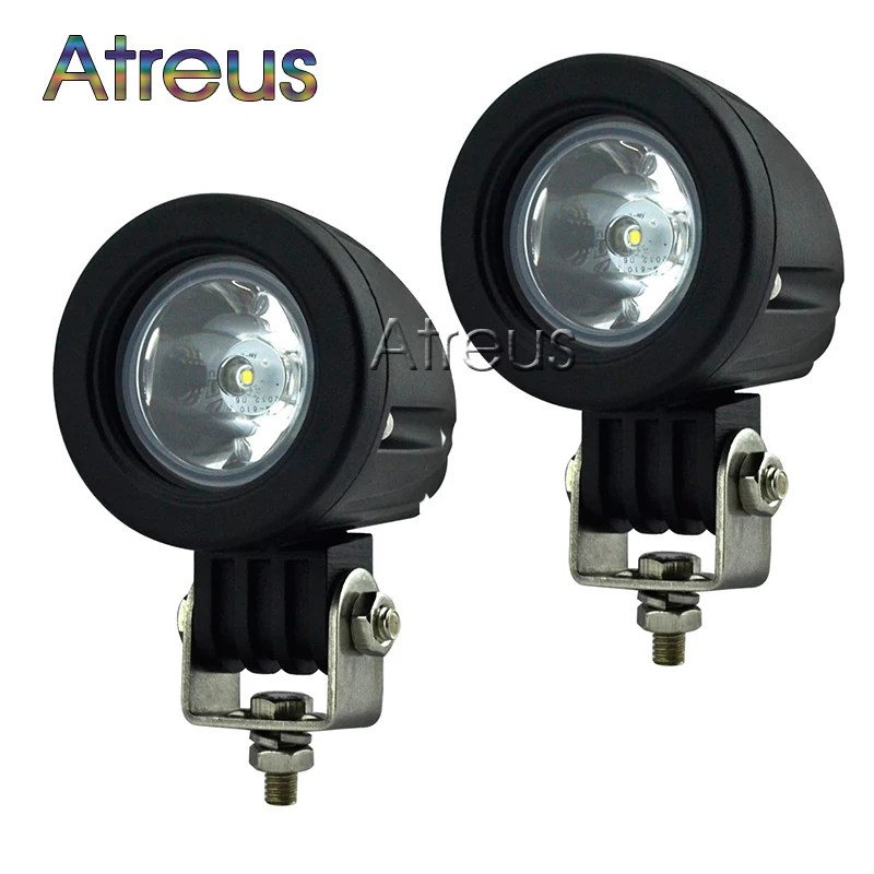 

2Pcs 2Inch 10W Car LED Work Light 12V Round Spot Flood DRL For ATV 4X4 Truck Offroad Trailer Bicycle Motorcycle Fog Lamp Lights