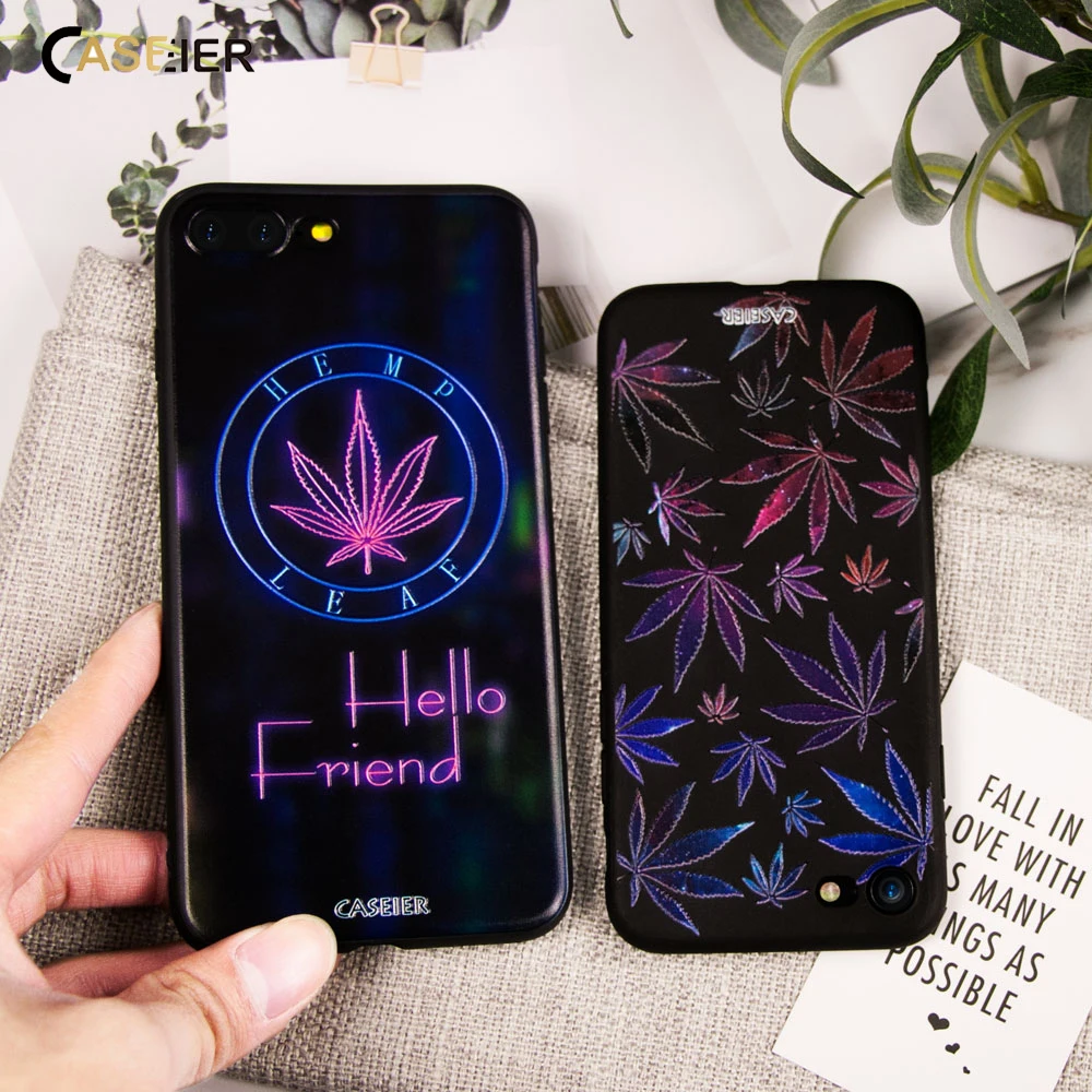 Caseier 3D рельефный Мягкий силиконовый чехол для телефона iPhone 6 6s 7 8 Plus роскошный