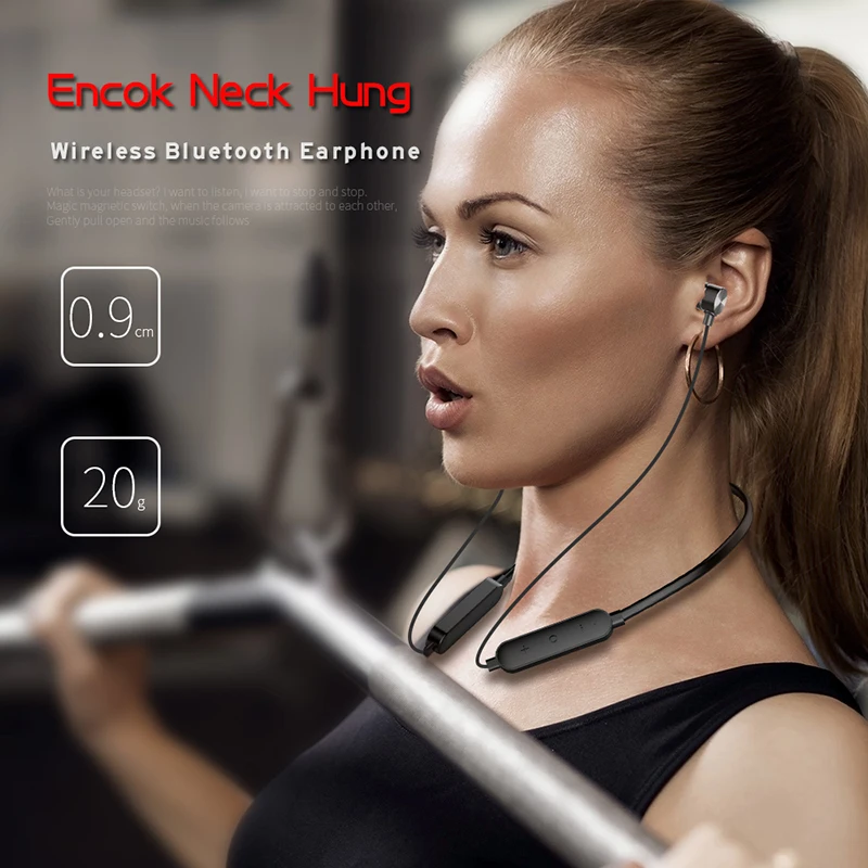 Фото Наушники H8 Bluetooth, беспроводные магнитные наушники с шейным ободом, гарнитура с микрофоном для спорта №4