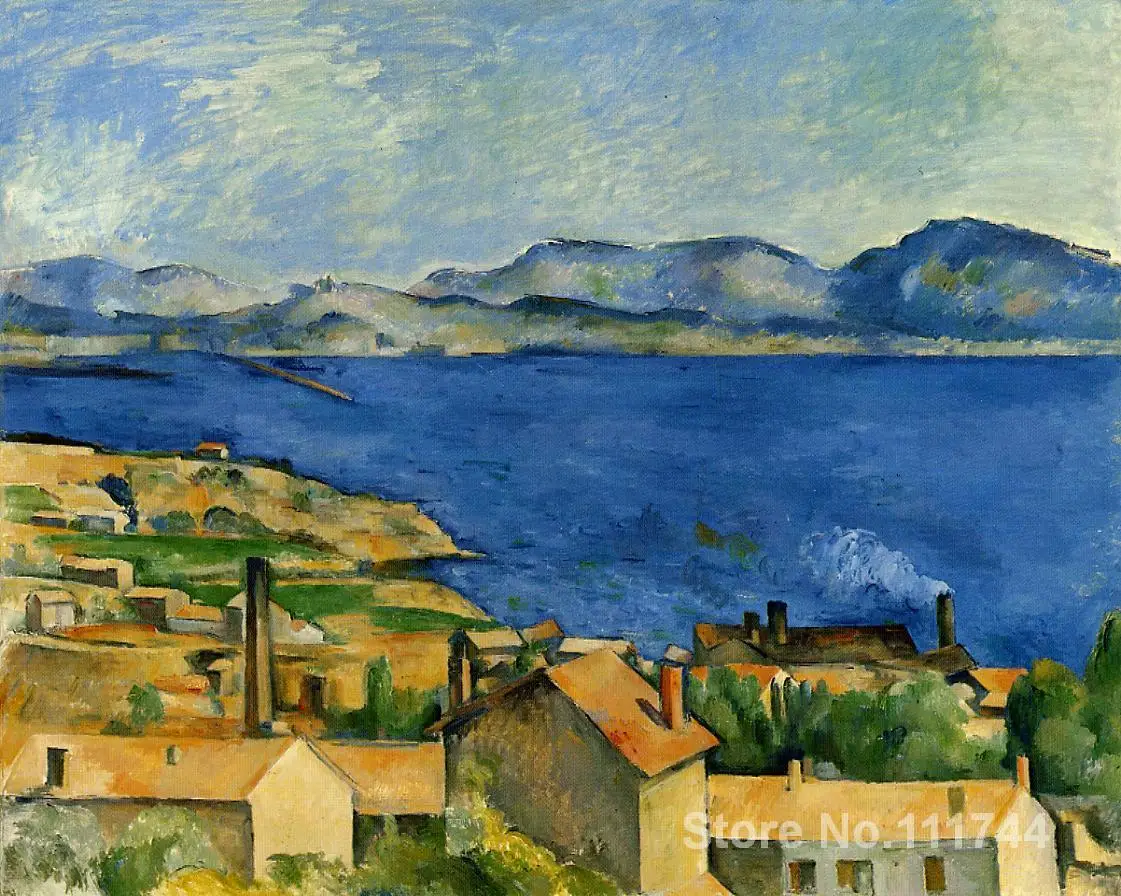 art impressionism The Gulf of Marseille Seen from L Estaque Paul Cezanne paintings reproduction High quality Hand painted | Дом и сад