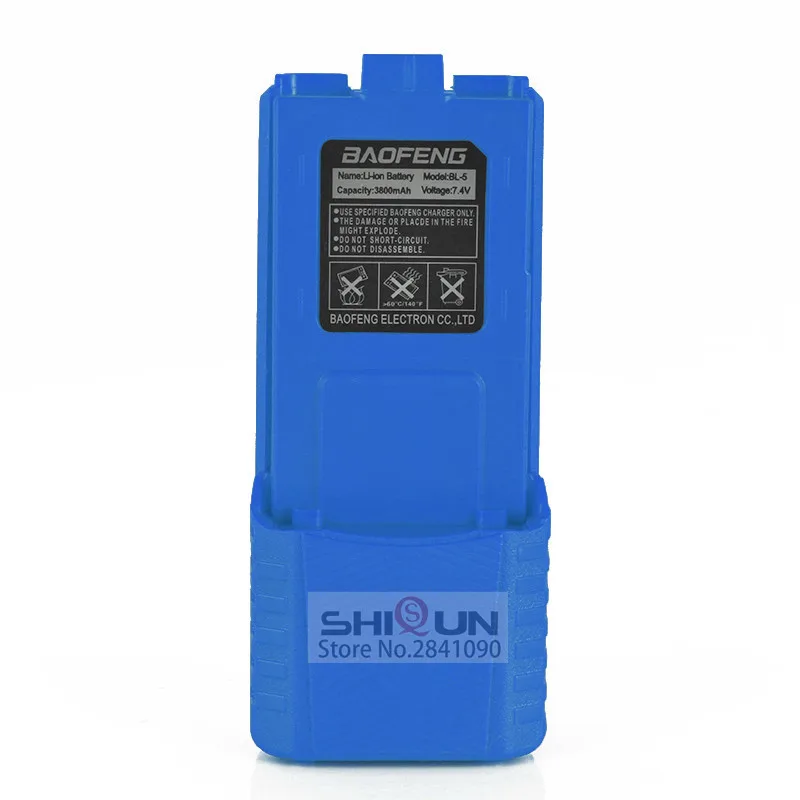 Blue BL-5 аккумулятор высокой мощности 3800 мАч Baofeng UV-5R Аккумулятор для радио частей bao feng 3800 мАч Pufong UV 5R uv5r аксессуары Baofeng - Цвет: Blue