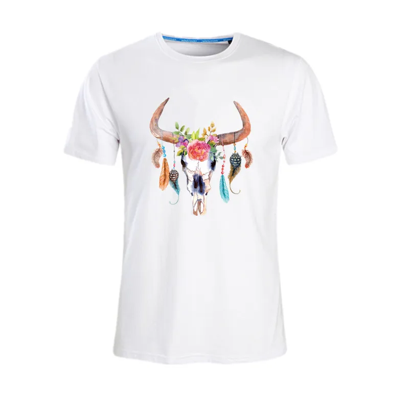21*24cm Indian Style Cartoon Painting Deer Head Transfer Clothing Badges Applique DIY Patches for Clothes Accessories | Дом и сад