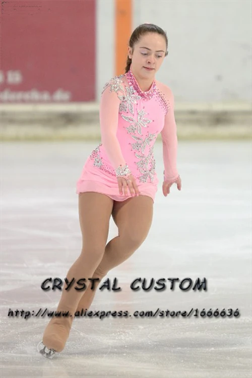 

Hot Sales Girls Figure Skating Competition Dresses Crystals Graceful New Brand Ice Figure Skating Dresses Children DR3766
