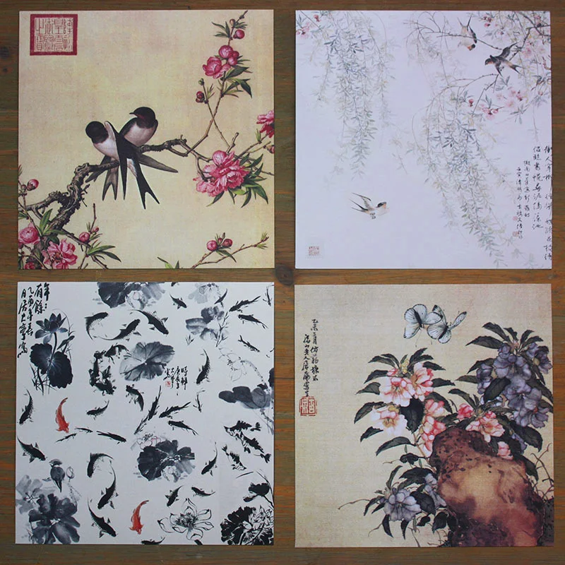 24 листа бумага для скрапбукинга обертывания бумаги оригами ремесло китайская