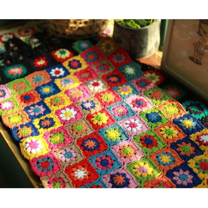 Красочная скатерть ручной работы ромашки сделай сам модный ковер покрывало для