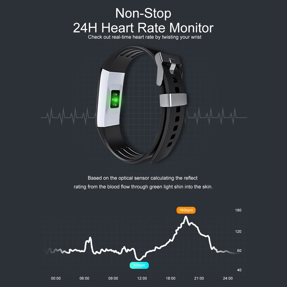 Leego Smart Браслет Красочные Экран монитор сердечного ритма шагомер