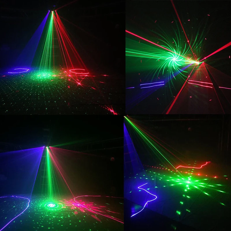 RGB 3 в 1 полноцветный динамический лазерный сценический эффект светильник луч Точечный светильник DMX управление для дискотеки dj светильник ing