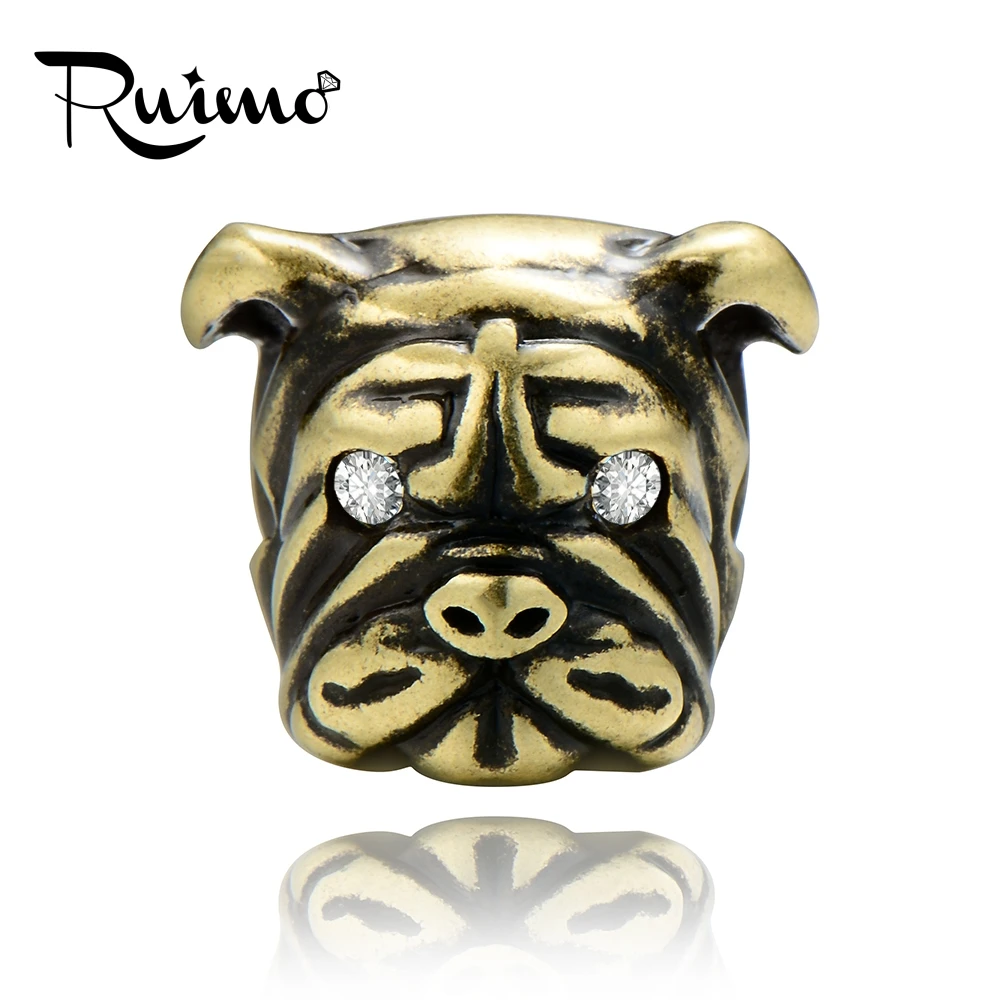Бусины RUIMO Bulldog аксессуары для изготовления ювелирных изделий Античный стиль