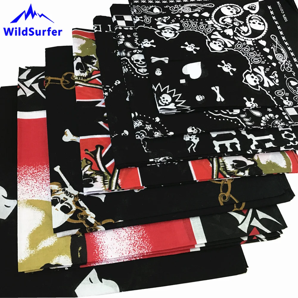WildSurfer походные шарфы с черепом хлопковая бандана для улицы шарф бега