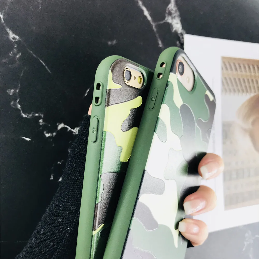 3D Армейский зеленый чехол для телефона iphone 7 камуфляж Высокое качество мягкая IMD