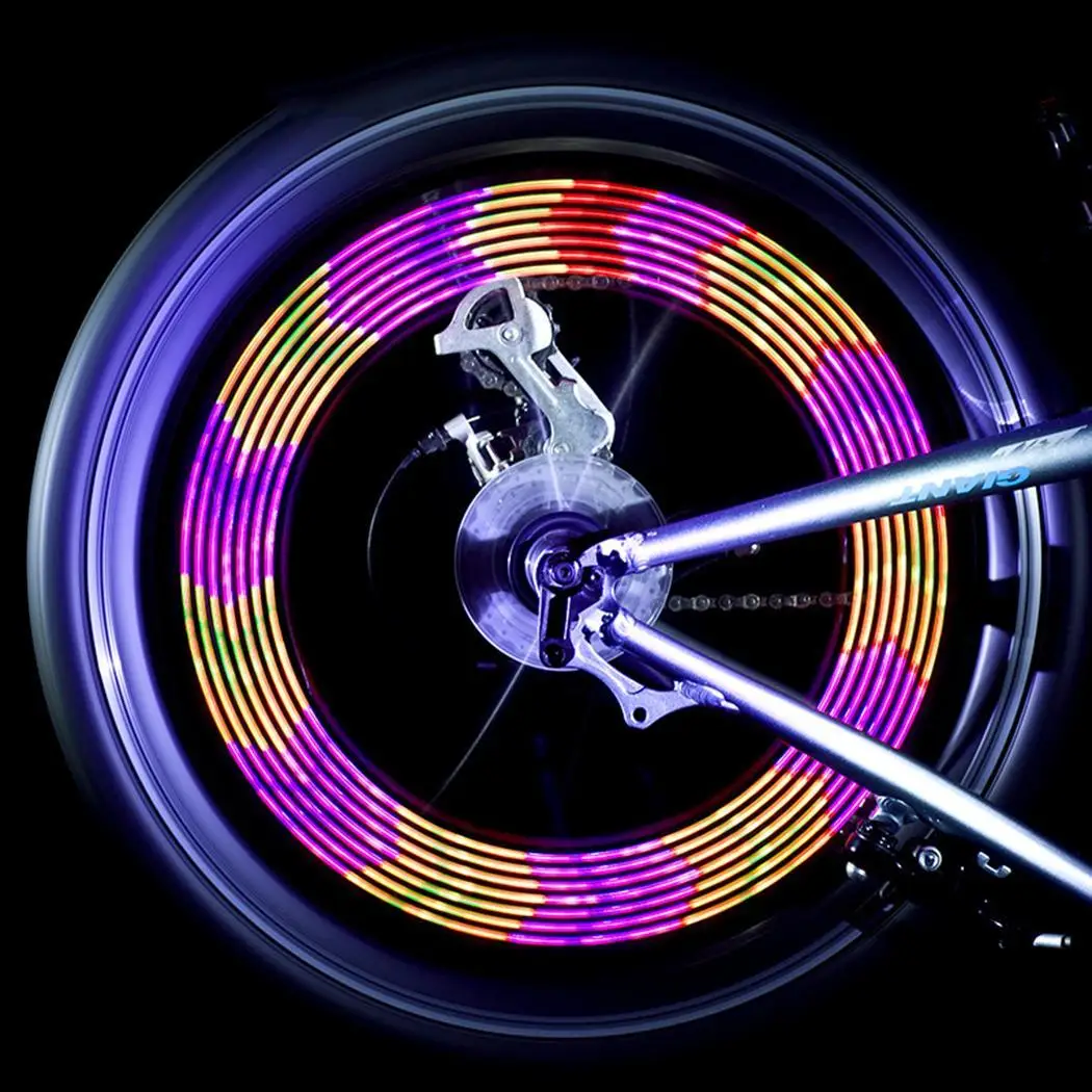 Велосипедный Водонепроницаемый светодиодный 30 моделей RGB Велосипедное колесо