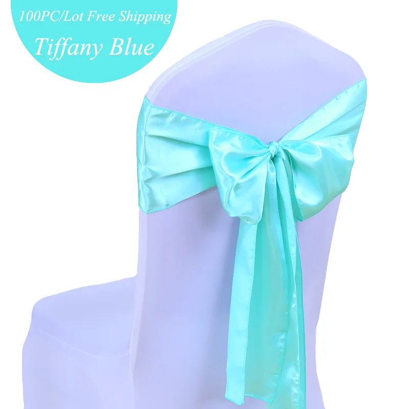 100 шт. свадебные украшения розовое золото атласное кресло с поясом и бантом