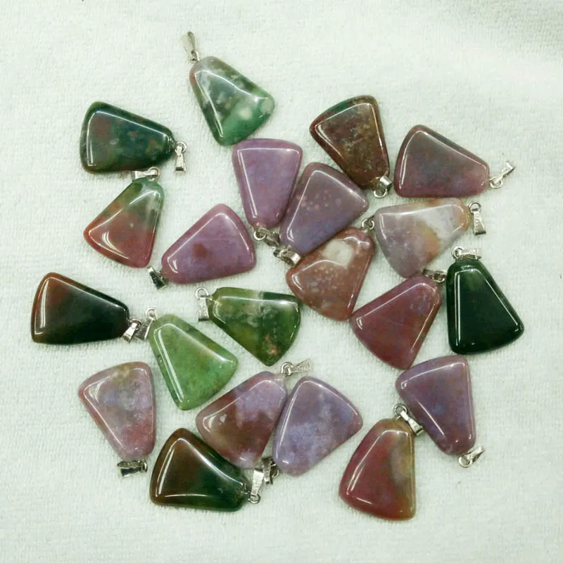 2016 fashion high quality natural india onyx trapezium shape pendants charms for jewelry making 50pcs/lot wholesale free | Украшения и