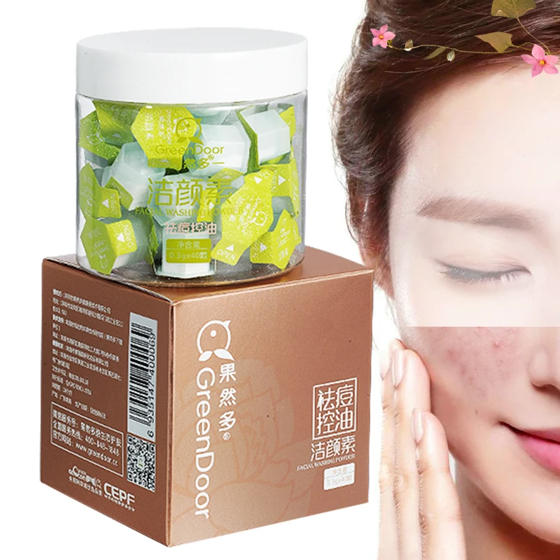 Энзимная Очищающая порошок для удаления угрей масло против управление