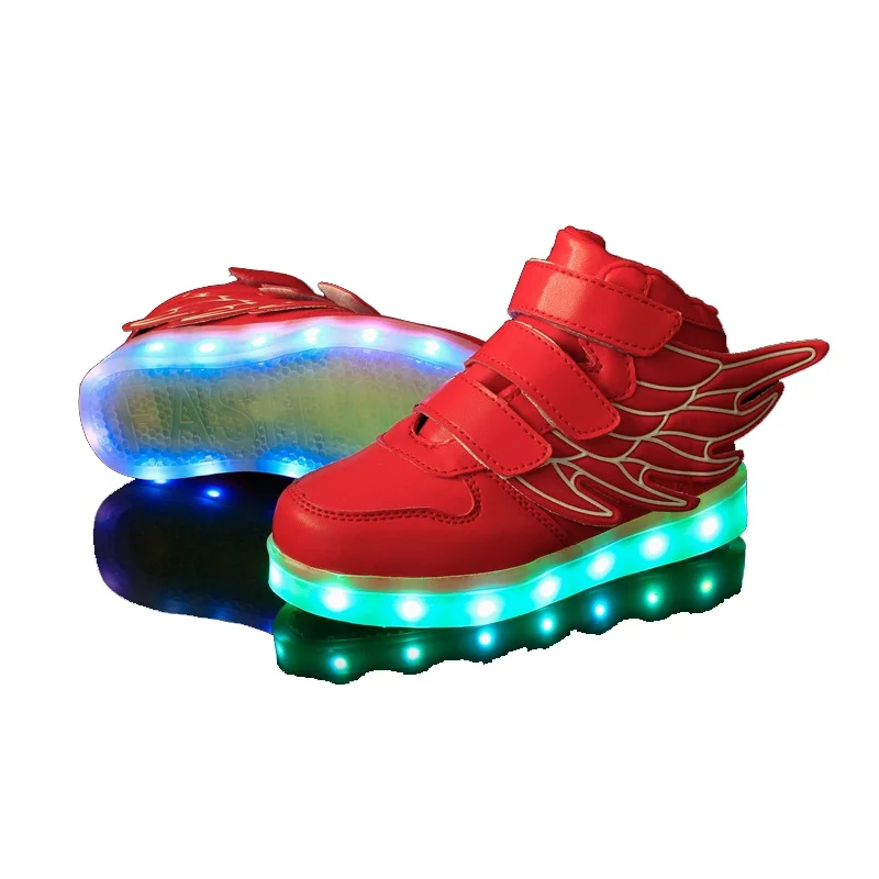 Осень 2017 г. новые крылья USB платной светодиодный дети света обувь|shoes shoes|shoe children