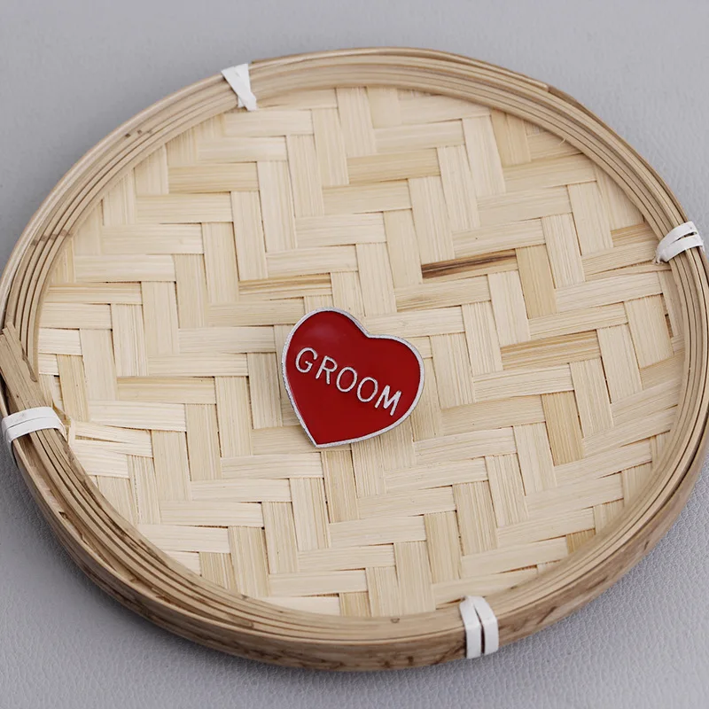 2018 новые творческие Жених Брошь Модные Сердце сплав эмаль Пен DIY джинсовая