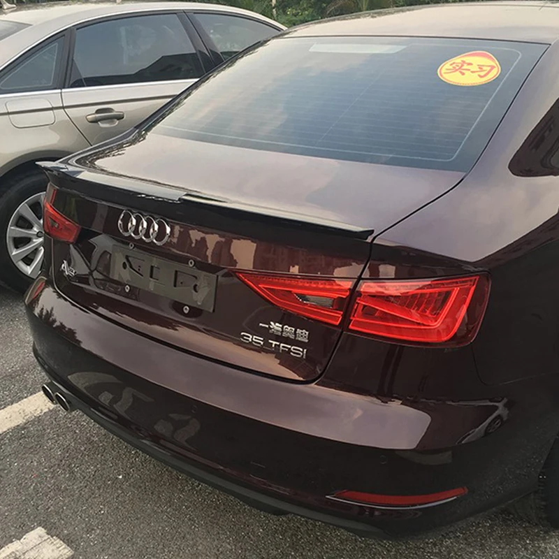 ABS пластик краски ing цвет задний багажник спойлер Подходит для Audi A3 S3 Седан 4 двери 2013