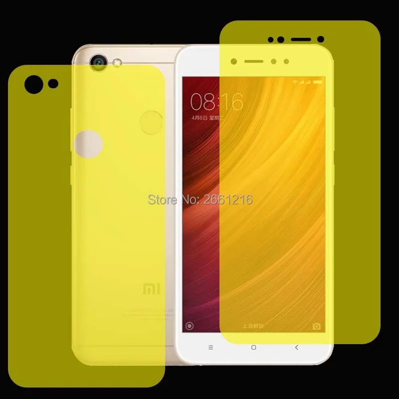 Для Xiaomi Redmi Note 5A Prime Y1 Lite 2 шт. = передняя + задняя тонкая полноэкранная мягкая пленка