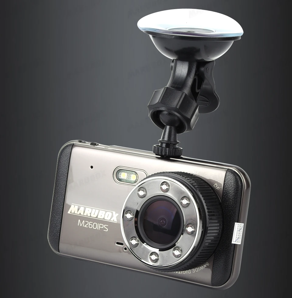 MARUBOX M260IPS Автомобильный видеорегистратор, видеорегистратор Full HD 1920x1080, двойной объектив, видеорегистратор с камерой заднего вида для автомобиля, записывающий видео регистратор