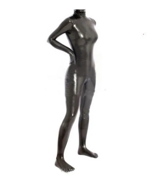 Латексный костюм кошки полный с ногами носки пятью пальцами капюшон маска