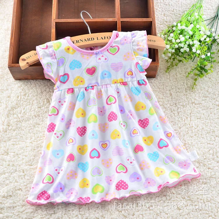 Бесплатная доставка Милая футболка для маленьких девочек платье топ на бретелях