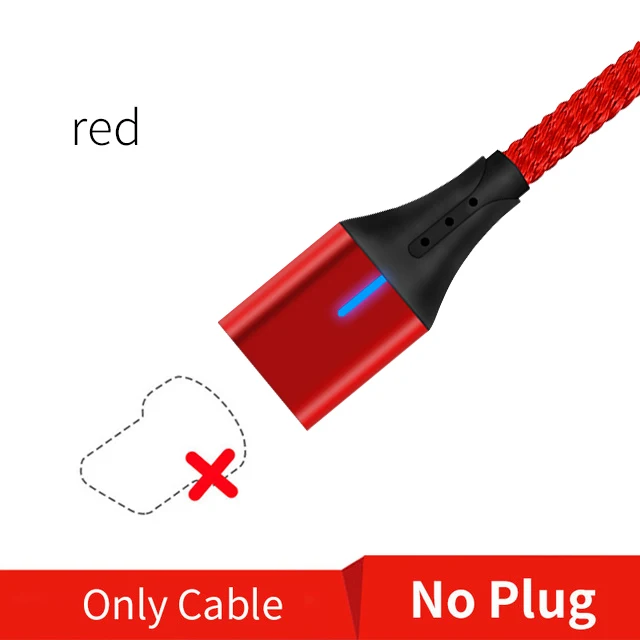 red Cable No plug OUSU 5A супер зарядный Магнитный кабель для huawei p30 pro p20 lite usb type C кабель для huawei mate 20 10 9 manyetik sarj kablosu - Цвет: red Cable No plug