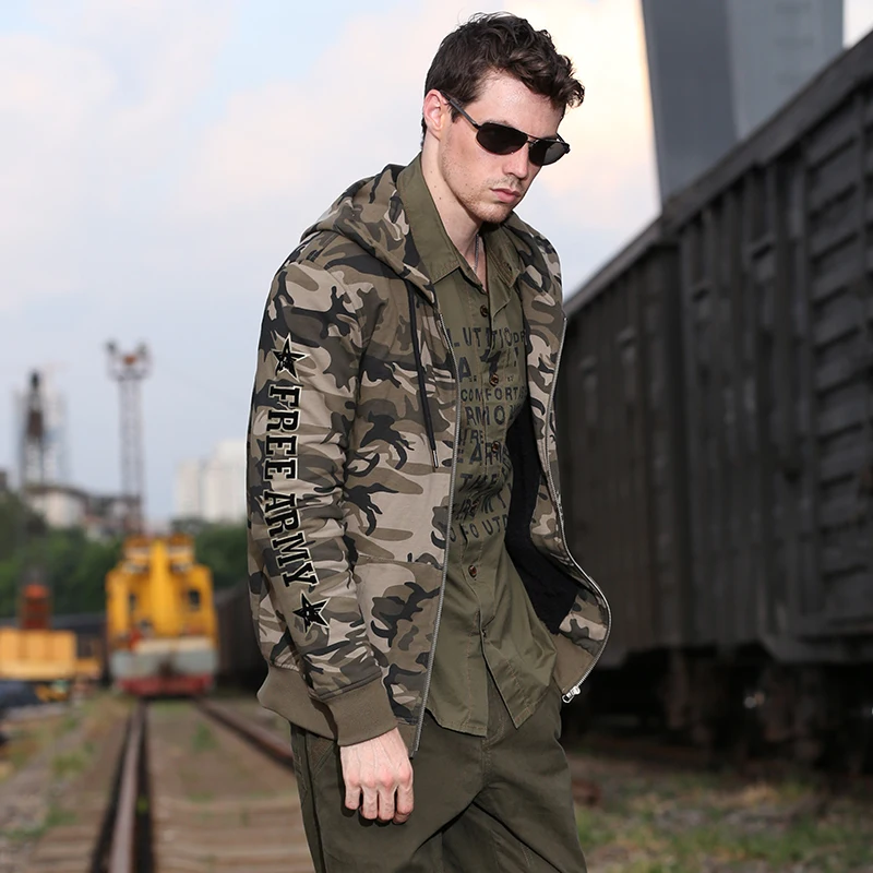 Бесплатная армейская камуфляжная куртка мужская верхняя одежда 2018