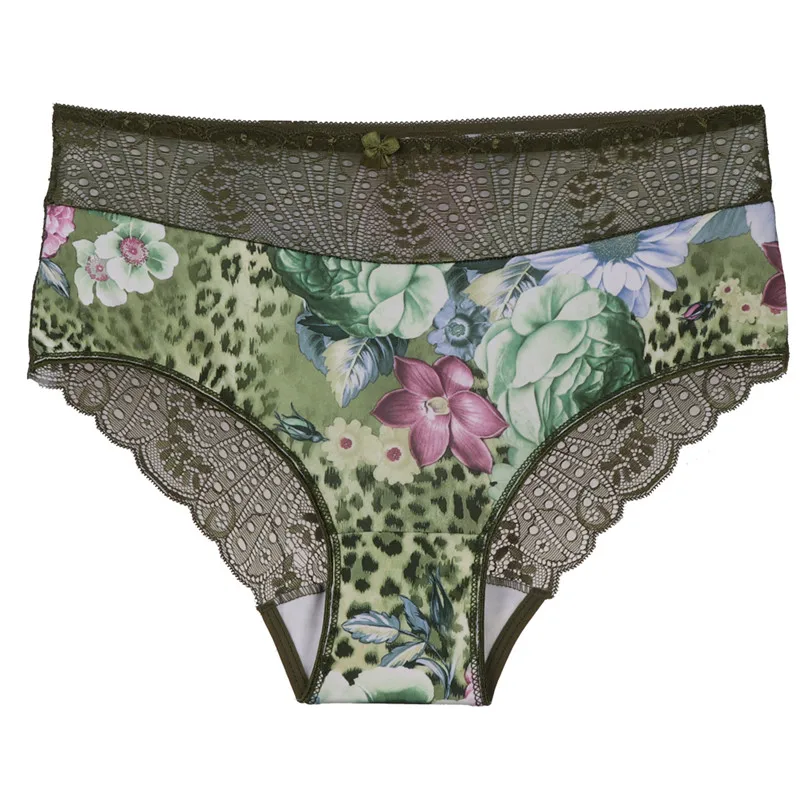 2 шт. в упаковке хлопковые сексуальные трусики размера плюс женское кружевное