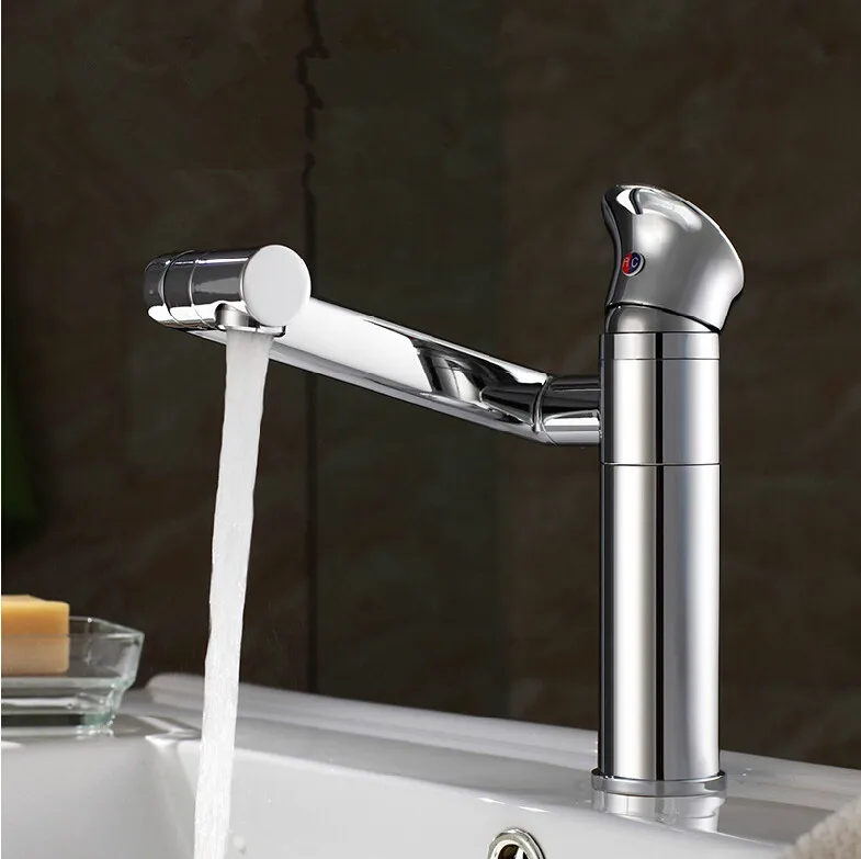 Смеситель для раковины в ванную комнату кран на раковину Lucky cat вращающийся 360