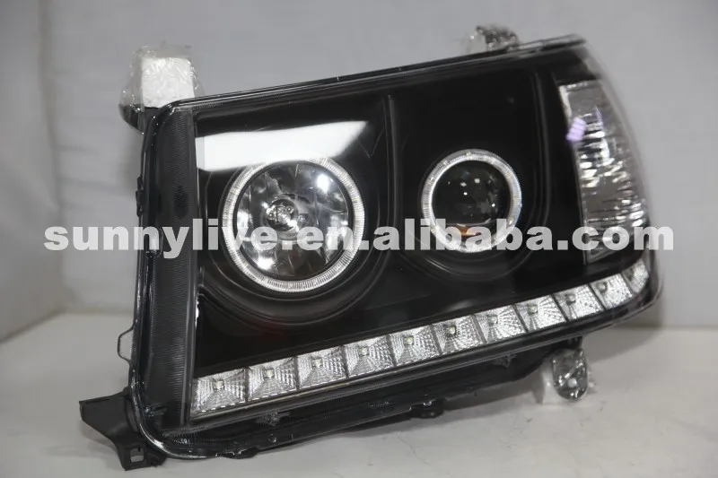 Передний светильник для TOYOTA Prado 4700 FJ100 LC100 2006-2007 год светодиодный черный корпус