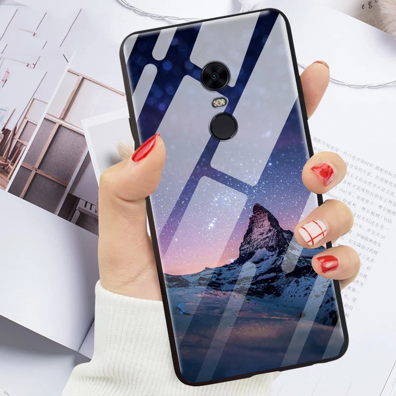 Чехол для Xiaomi redmi 5 plus чехол закаленное стекло задняя крышка redmi5 redmi5plus звездное