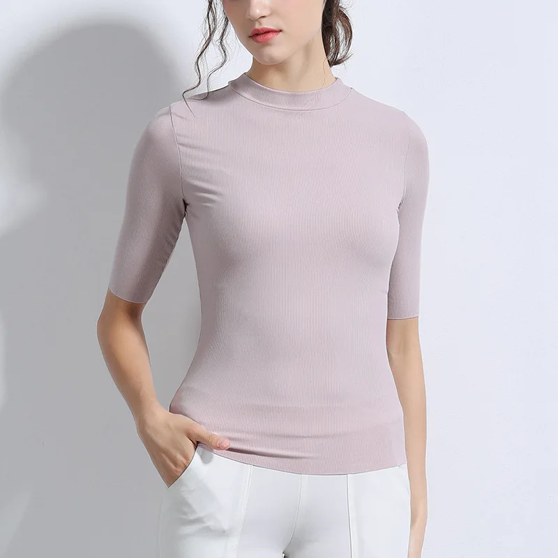 YuooMuoo Женская Повседневная Эластичная Базовая футболка с круглым вырезом женские