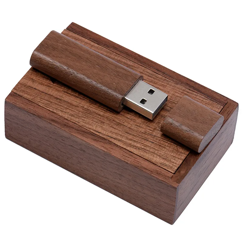 Walnut wood with box JASTER деревянный бамбуковый+ деревянный ящик USB флеш-накопитель ручка-накопитель 4 ГБ 8 ГБ 16 ГБ 32 ГБ 64 ГБ флеш-накопитель USB креативный персональный логотип - Цвет: Walnut wood with box