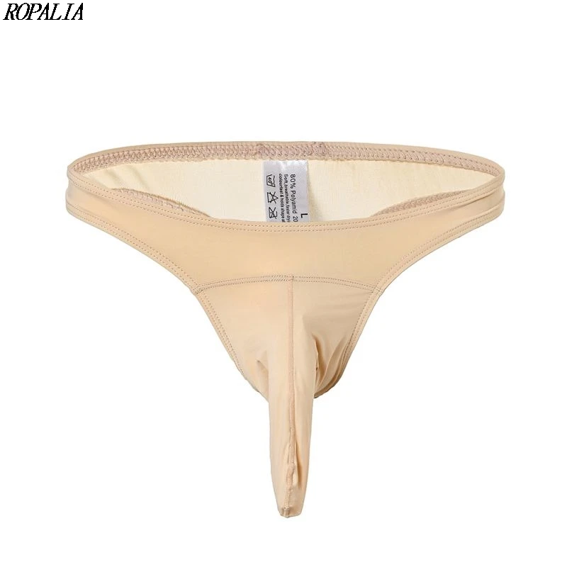 Мужские сексуальные стринги из ледяного шелка нижнее белье трусы с рисунком