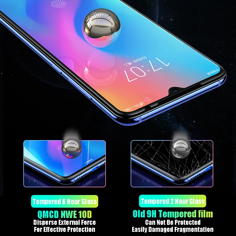 Полное покрытие закаленное стекло для Xiaomi Redmi 7 Note Pro Защитная пленка экрана