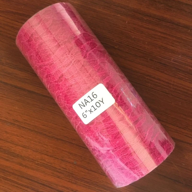 NA16-Deep-rose 26 цветов Свадебные Кружева Декор Двор сетчатая ткань вечерние стол стул створки лук бегун Цветочный Тюль в рулонах для свадьбы кружева Roll украшения - Цвет: NA16-Deep-rose