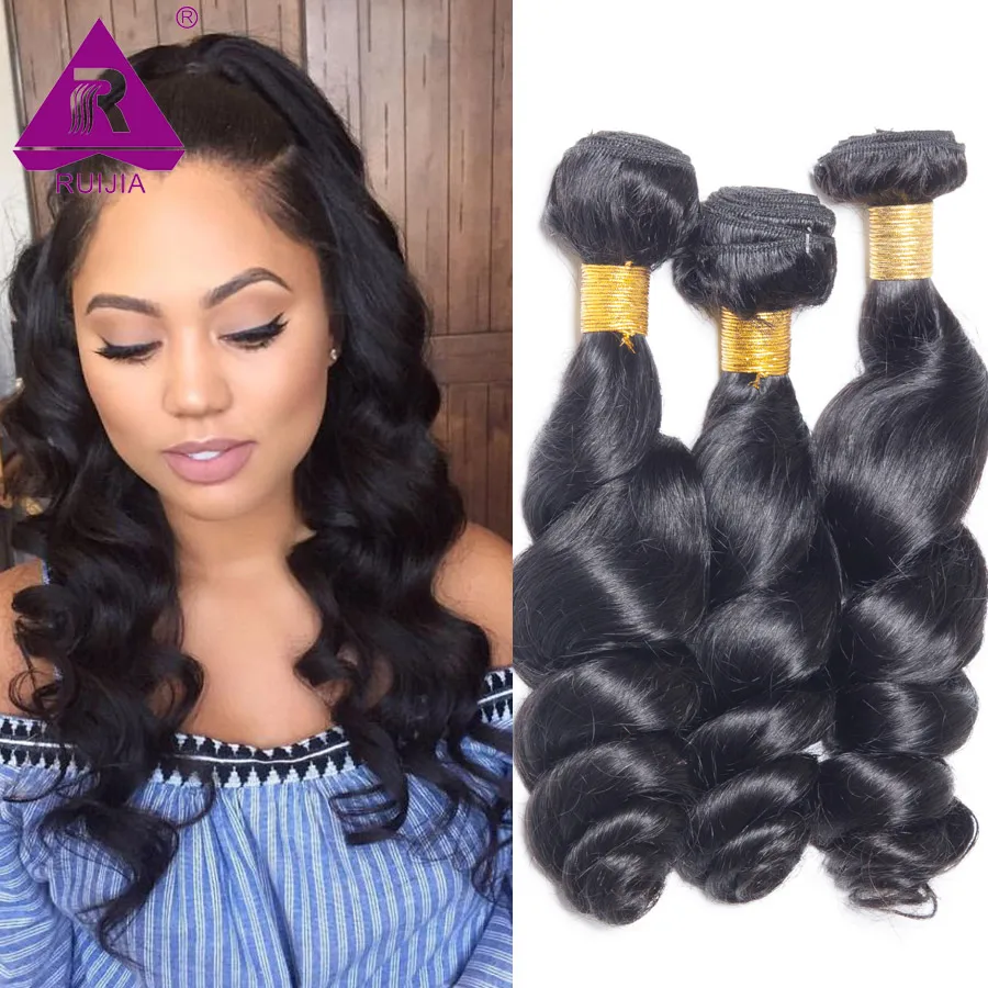Grade7A Brazilian Virgin Hair Loose Wavy Mink Weave Bundles 3pcs Wave Human |