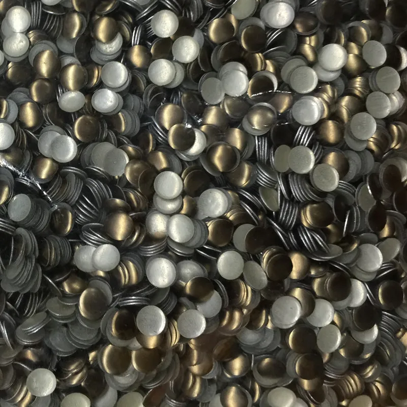 100 шт./лот 5 мм бронзовые плоские заплатки для горячей фиксации круглые заклепки в