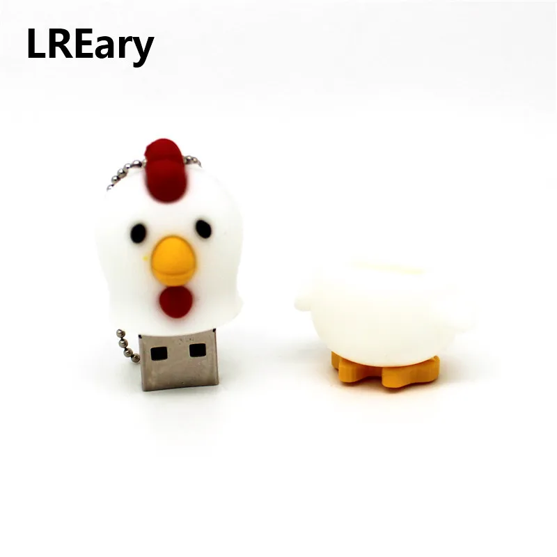 Мультфильм Прекрасный белый/желтый курица usb флэш накопитель карта памяти Флешка