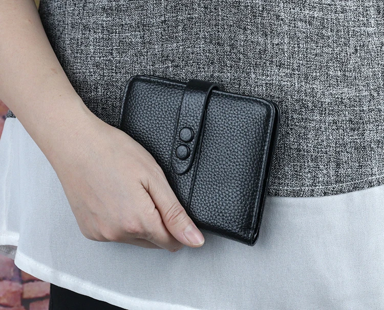 COMFORSKIN,, вертикальный стильный женский кошелек с магнитной пряжкой, Премиум класс, коровья кожа, Классический рисунок личи, женские кошельки