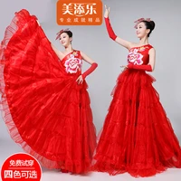 spanish flamenco costume dance dress new opening dance dress for adult female performance national full skirt wear suit h537