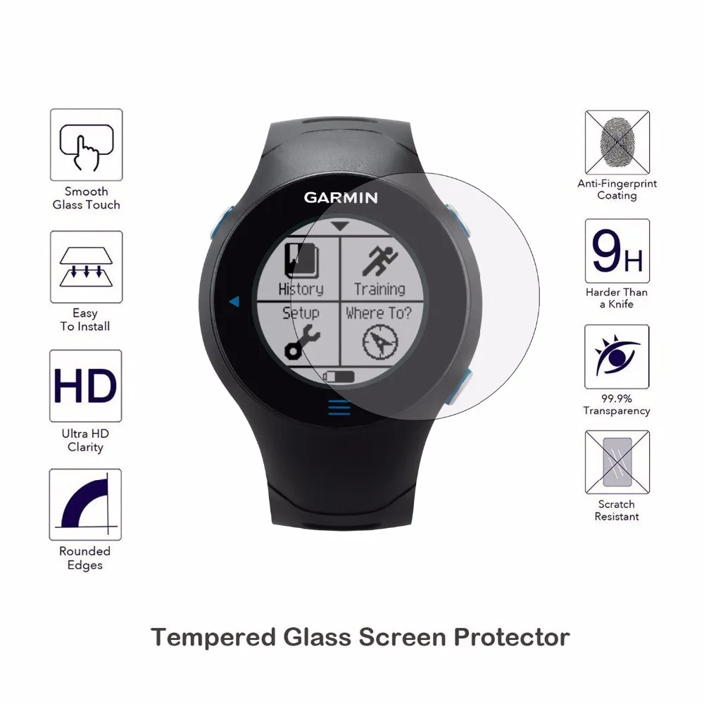 Закаленное защитное стекло 9H для ЖК экрана защитная пленка Garmin Forerunner 610 FR610|glass