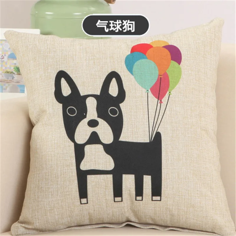 45x45 см чехлы для подушек с рисунком собаки из мультфильма для домашнего дивана, декоративный чехол для детской комнаты