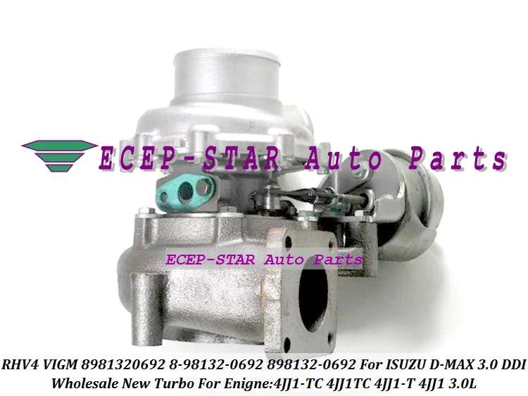 Турбокомпрессор RHV4 VIGM 8981320692 8 98132 0692 898132 для ISUZU D MAX 3 0 DDI 4JJ1 TC 4JJ1TC T 4JJ1T 3.0L|isuzu turbo|turbo