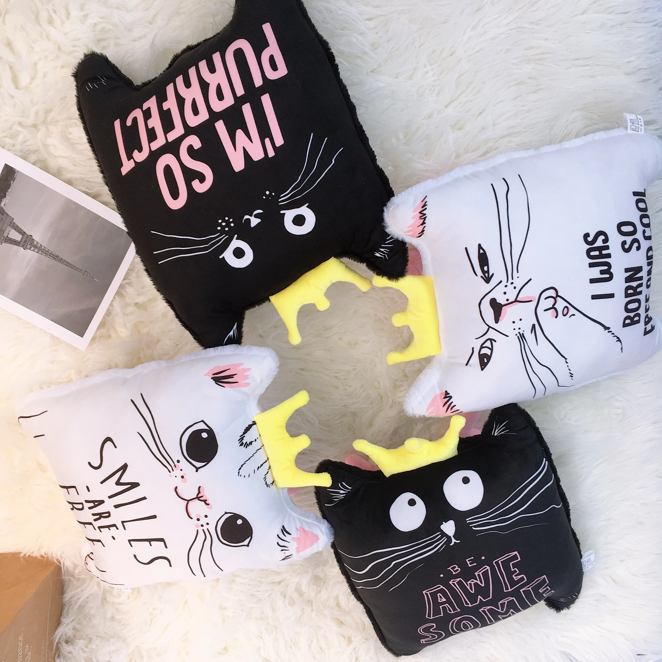 Подушка с короной для кошки 1 шт. подушка пары спальни кровати дивана украшения