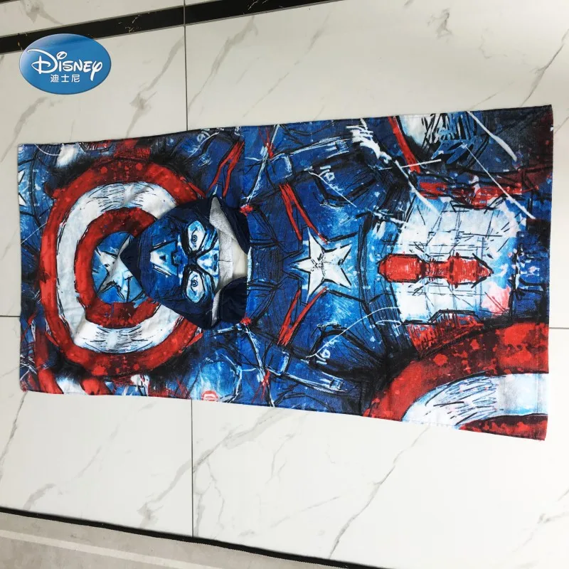 Disney/банное полотенце в черный и красный горошек с Минни Маус, хлопок, с капюшоном, для маленьких мальчиков и девочек, детское пляжное/бильярдное полотенце/накидка