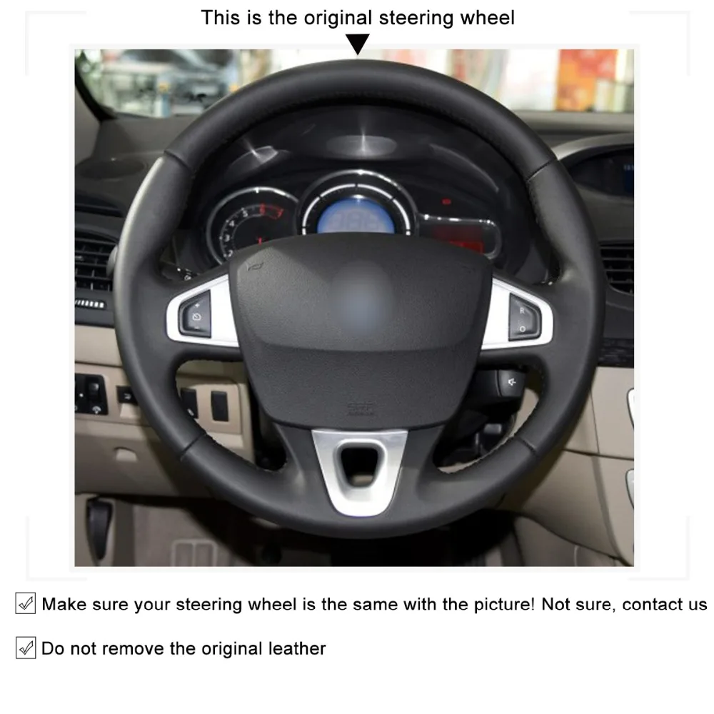 MEWANT черная искусственная кожа Ранняя для Renault Megane 3 Scenic (Grand Scenic) Kangoo 2 Fluence (ZE) SM3|leather
