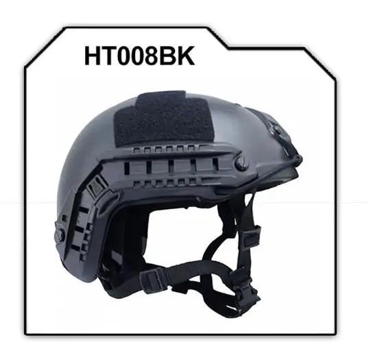 Черный Качественный военный тактический шлем быстро PJ чехол Casco страйкбол шлем спортивные аксессуары Пейнтбол Быстрый прыжки защитный - Цвет: Черный