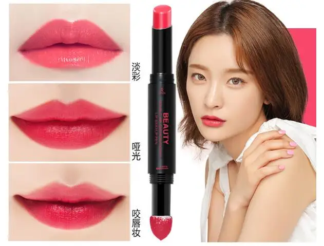 Novo Увлажняющая помада с двойным концом блеск для губ водостойкий стойкий